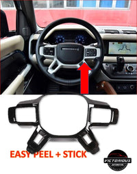 Thumbnail for Black Abs Steering Wheel Trim for Land Rover Defender L663 110 2020