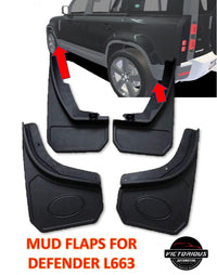 Thumbnail for Mud Flaps Front Rear Mudguard Splash Guards Fender Mudflaps - Defender 2020
