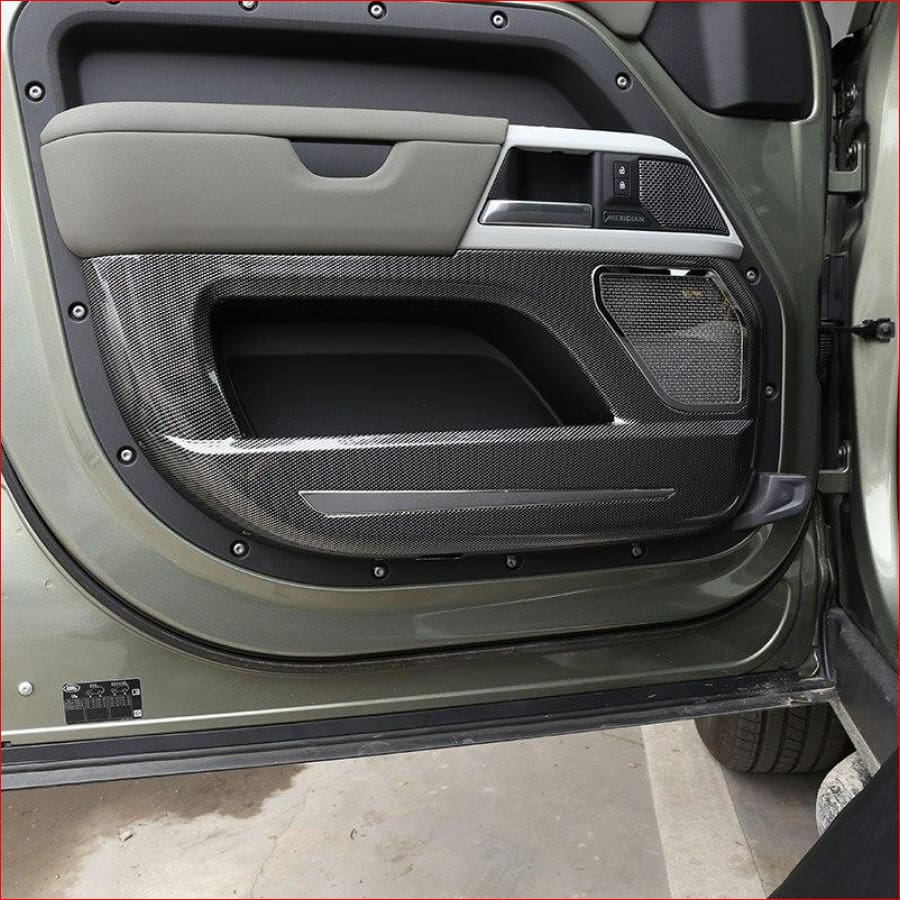 Abs Carbon Fiber Door Protection Anti-Kick Panel For Land Rover Defender 110 20-21