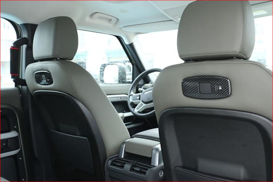 Abs Carbon Fiber Seat Back Usb Port Panel Frame For Defender 2020 110 Car