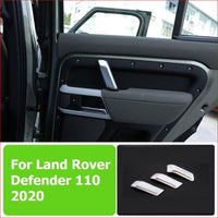 Thumbnail for Abs Chrome Inner Door Handle Covers Land Rover Defender 110 2020 Car
