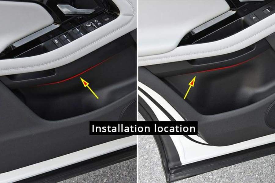 4 Pcs Abs Chrome Interior Door Decoration Trim Without Memory Button For Range Rover Evoque (L551)