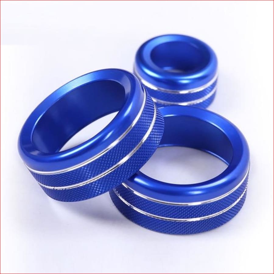Aluminum Alloy Car Air Conditioning Knobs Audio Circle Trim Accessories For Bmw X1 China / Blue Car