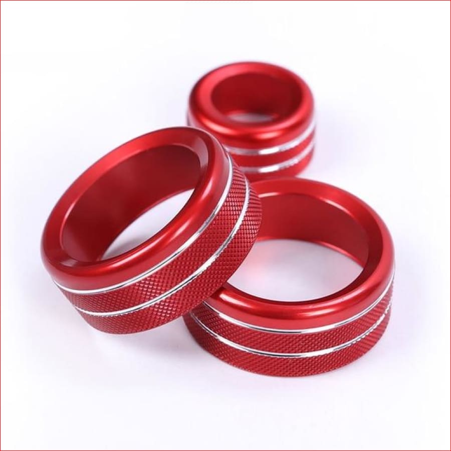 Aluminum Alloy Car Air Conditioning Knobs Audio Circle Trim Accessories For Bmw X1 China / Red Car