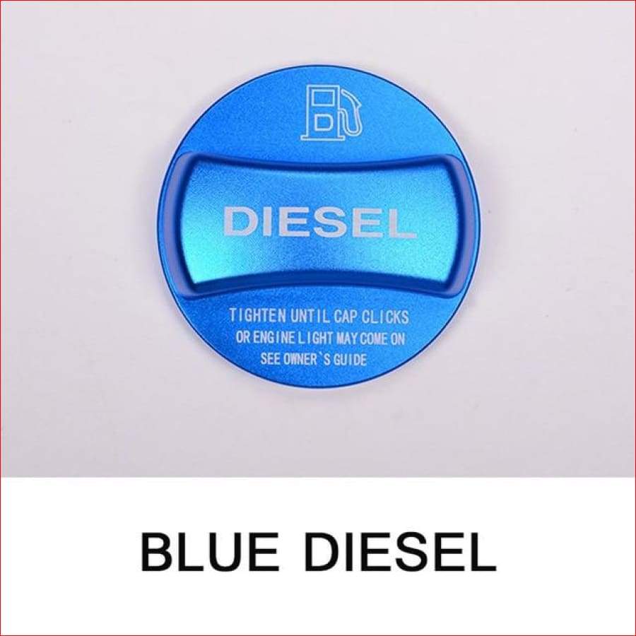 Aluminum Alloy Gas And Diesel Fuel Tank Cap Cover Trim For Bmw Blue Car