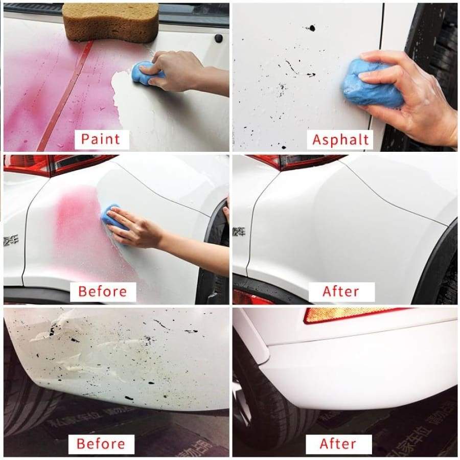 JTWEEN Car Clay Bar 4 x 100g Auto Detailing Magic Clay Bars Cleaner for  Polishing Washing Waxing Dusting Vehicle Car Window Glass (Blue)