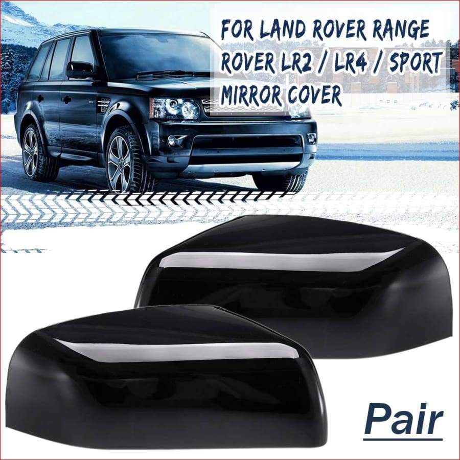 Black 2Pcs Rear View Mirror Cover For Land Rover L320 Car