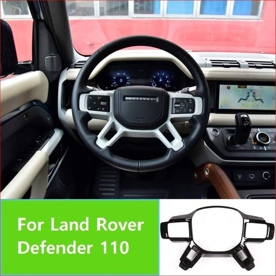 Black Abs Steering Wheel Trim For Land Rover Defender 110 2020 Car