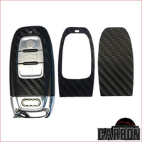 Thumbnail for 1Set Black Carbon Fiber Car Key Sticker For Audi A4 A6 Rs4 A5 A7 A8 S5 Rs5 8T Q5 S6 Refitting