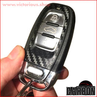 Thumbnail for 1Set Black Carbon Fiber Car Key Sticker For Audi A4 A6 Rs4 A5 A7 A8 S5 Rs5 8T Q5 S6 Refitting