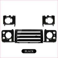 Thumbnail for Black Front Kit Abs Middle Front Grille & Surrounds Brackets For Land Rover Defender 90 110 Car