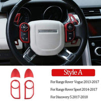 Thumbnail for Black Steering Wheel Button Decorative Frame Vogue Sport Discovery Evoque 2013-2017 Car