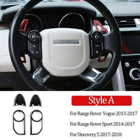 Thumbnail for Black Steering Wheel Button Decorative Frame Vogue Sport Discovery Evoque 2013-2017 Car