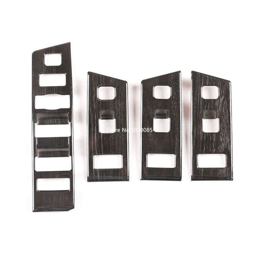 Black Wood Grain Abs Plastic Window Lift Switch Buttons Frame Cover Trim For Range Rover Evoque 2020