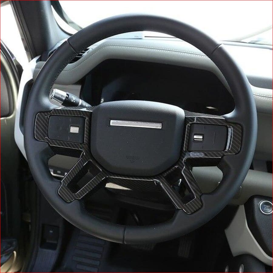 Black/oak Grain/carbon Fiberland Rover Defender 110 2020 Car Inner Steering Wheel Trim Accessory