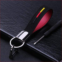 Thumbnail for Bmw M Leather Belt Chrome Keyring Car