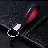 Thumbnail for Bmw M Leather Belt Chrome Keyring Car