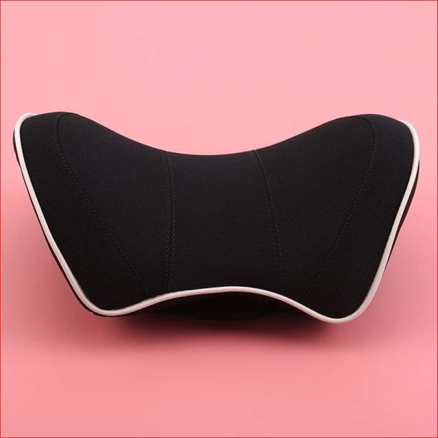 Car Seat Headrest Neck Rest Cushion Cloth Black Car