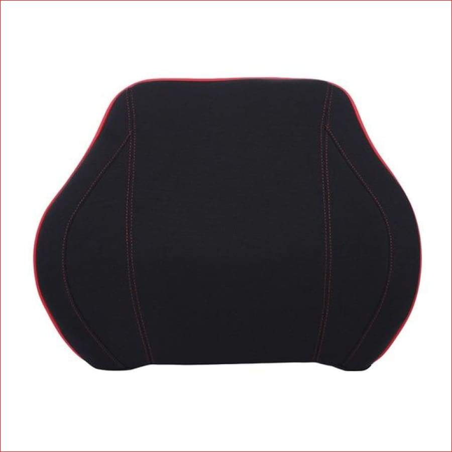 Car Seat Headrest Neck Rest Cushion Cloth Black Red 2 Car