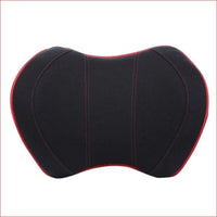 Thumbnail for Car Seat Headrest Neck Rest Cushion Cloth Black Red Car