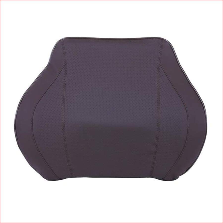 Car Seat Headrest Neck Rest Cushion Pu Coffee 2 Car