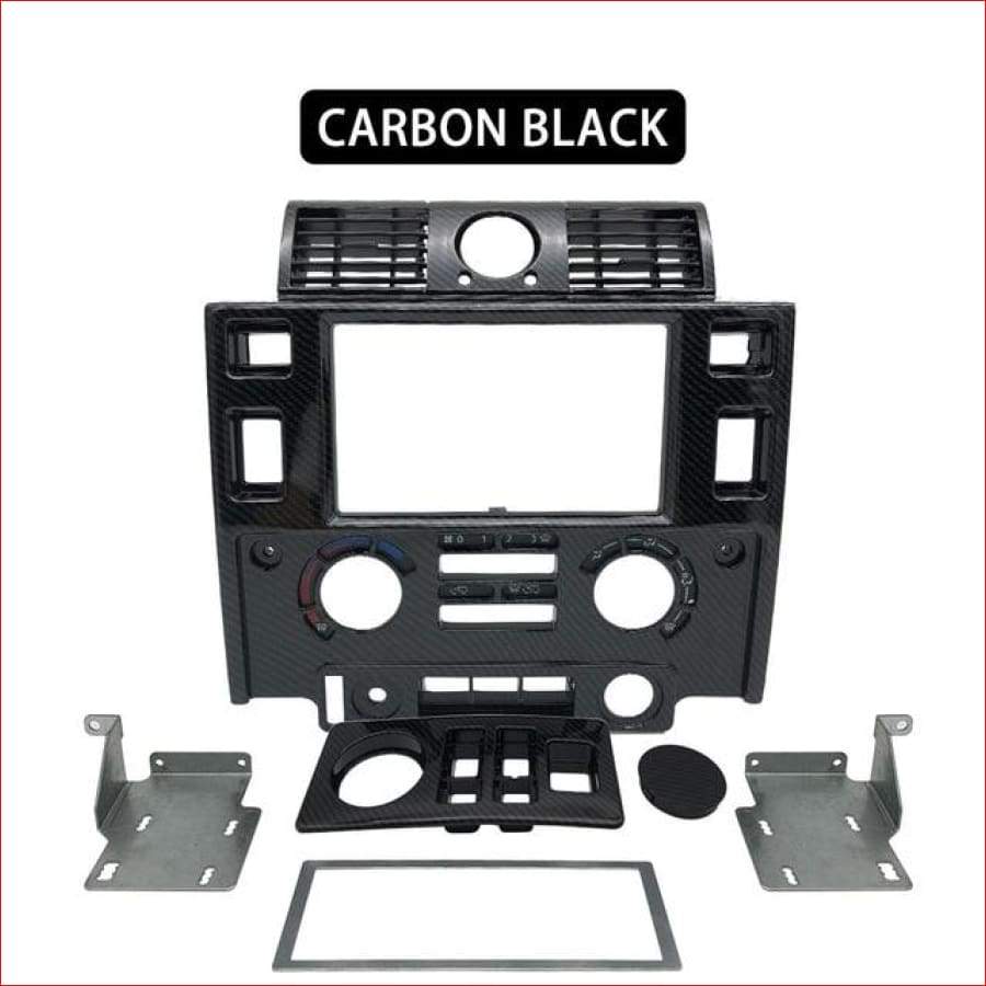 Car Styling Tuning Interior Parts Double Din Fascia Kit For Land Rover Defender Glossy Black Matt