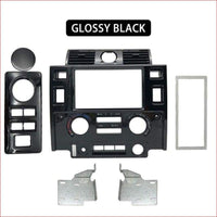 Thumbnail for Car Styling Tuning Interior Parts Double Din Fascia Kit For Land Rover Defender Glossy Black Matt