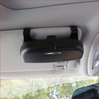 Thumbnail for Car Glasses Box Storage Holder Sunglasses Case For Range Rover Mercedes Audi Bmw Double Buckle Black