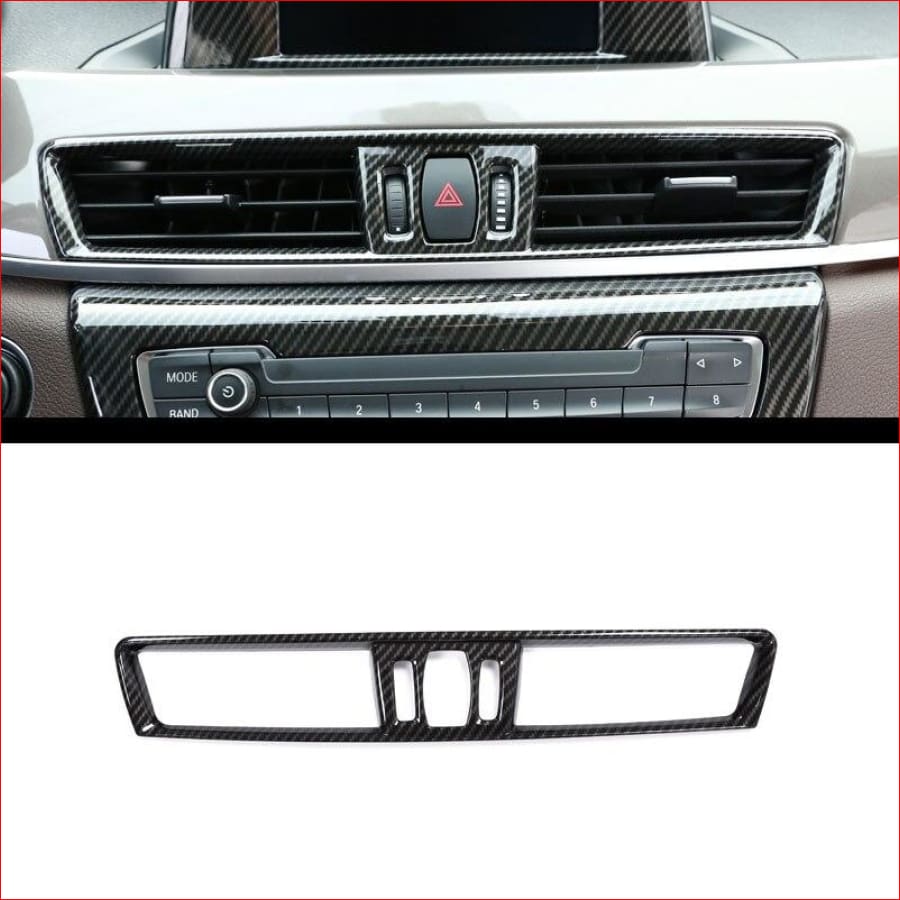 Carbon fiber For BMW X1 f48 2016-2018 Car Accessories ABS Plastic Chrome  Console Air-Conditioning Vent Cover Trim For BMW X2 F47