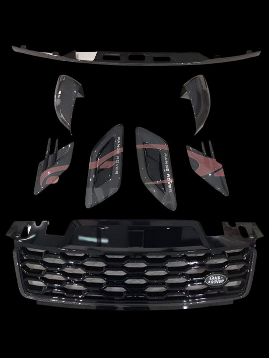 thumbnail interactive-video image 1 of KARPAL Gloss Black Mesh Front Grille Side Vent Set For 2006-2009 Range Rover Sport - 3 Piece Set - Direct Replacement 1 of 5