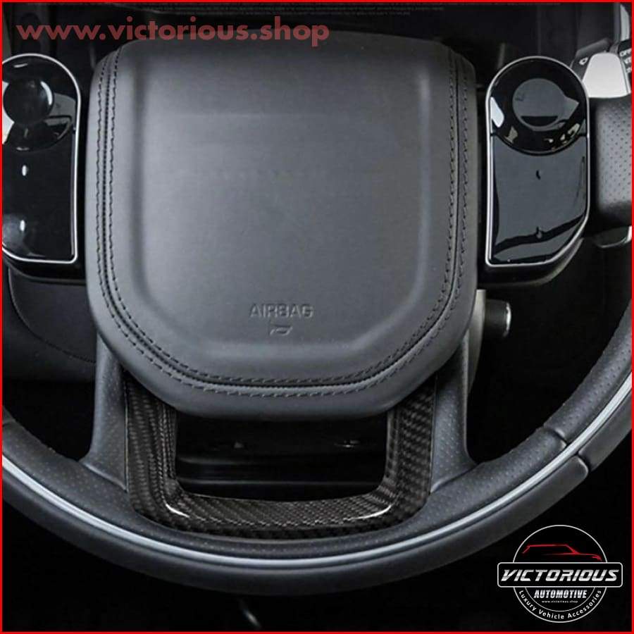Carbon Fiber Steering Wheel Trim For Range Rover Sport/velar 2014-2020 Car