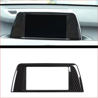 Thumbnail for Carbon Fiber Style Abs Chrome Center Central Navigation Panel Frame Cover Trim Sticker For Bmw X1