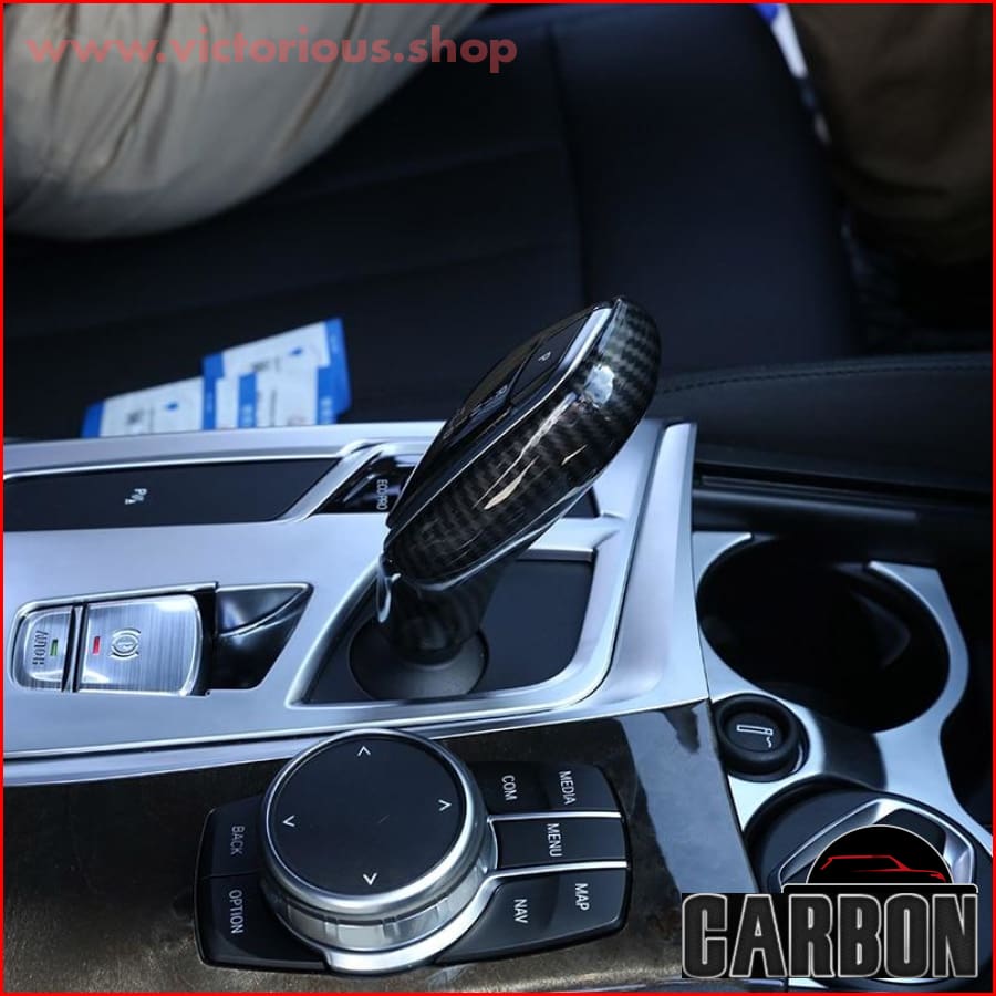 Carbon Fiber Style Abs Sticker For Bmw X3 X4 G01 G02 Car Gear Shift Head Trim 5 6 7 Series G11 G12