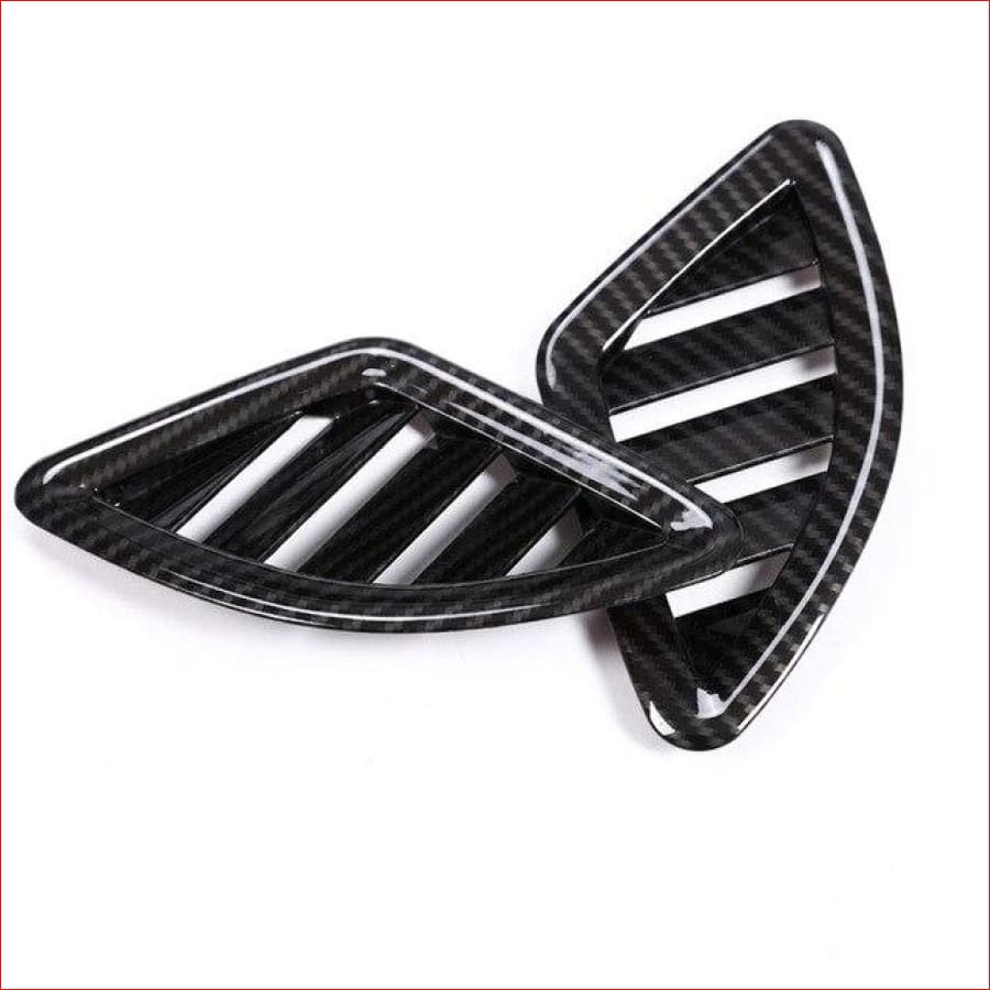 Carbon Fiber Style For Abs Plastic Chrome Dashboard Ac Outlet Vent Bmw X2 F47 2018 2019 X1 F48