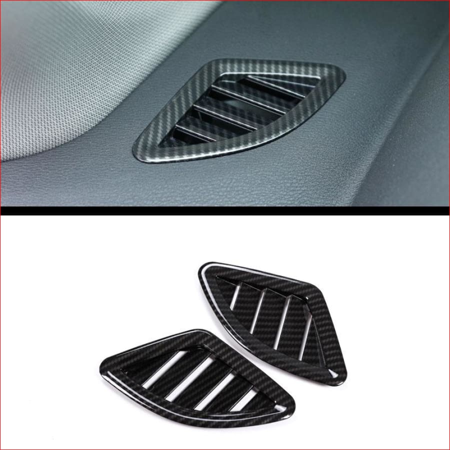 Carbon Fiber Style For Abs Plastic Chrome Dashboard Ac Outlet Vent Bmw X2 F47 2018 2019 X1 F48