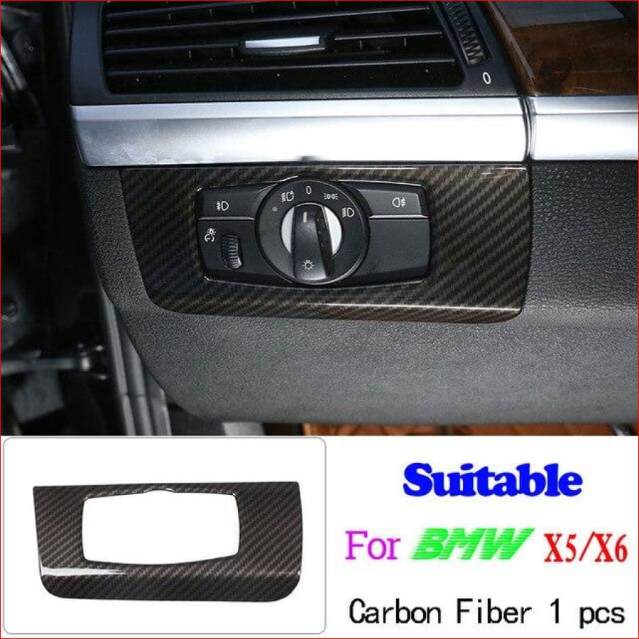 Carbon Fiber Style For Bmw X5 X6 E70 E71 2008-2013 Abs Car Interior Decoration Strip Frame Cover
