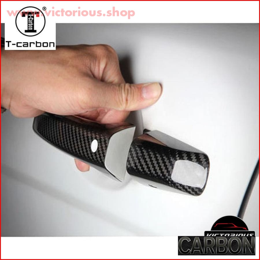 Carbon Fibre Door Handle Covers- Land Rover Discovery Range Car
