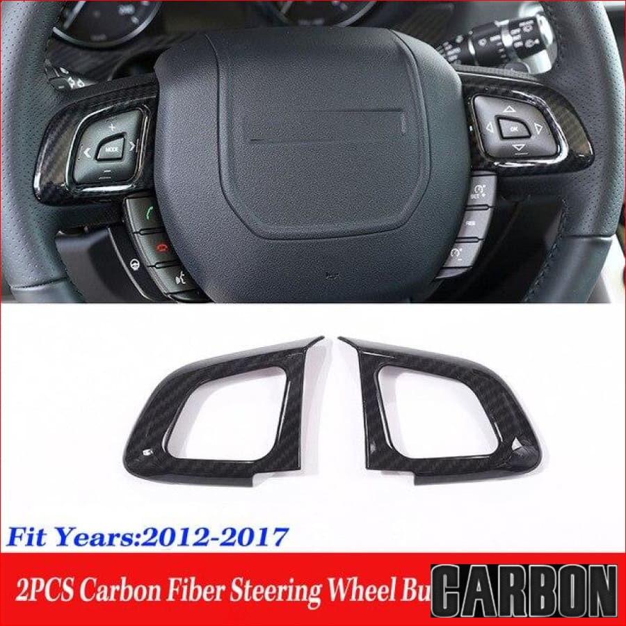 Carbon Fibre Rear Air Steering Wheel Button Frame For Land Rover Range Evoque 2012-2017 Car