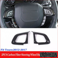 Thumbnail for Carbon Fibre Rear Air Steering Wheel Button Frame For Land Rover Range Evoque 2012-2017 Car