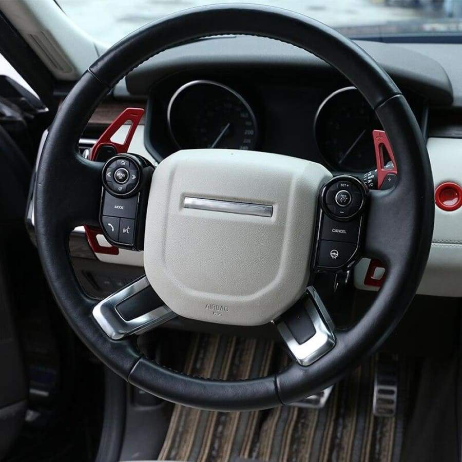 Carbon Fibre Steering Wheel Button Decorative Frame Vogue Sport Discovery Evoque 2013-2017 Car