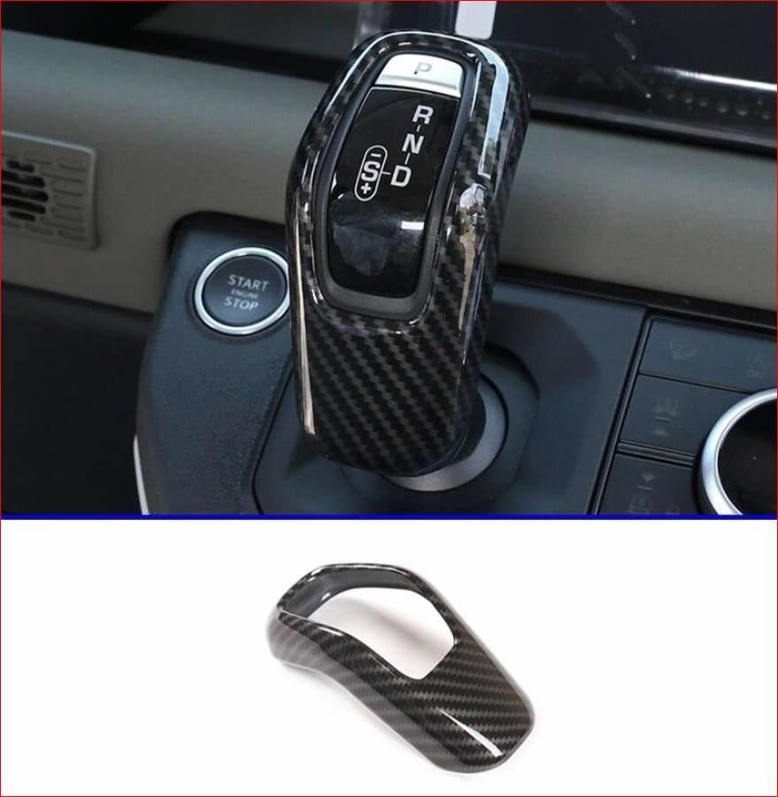 Carbon Fibre Style Gear Shifter Cover For Land Rover Defender 2020 Abs Car