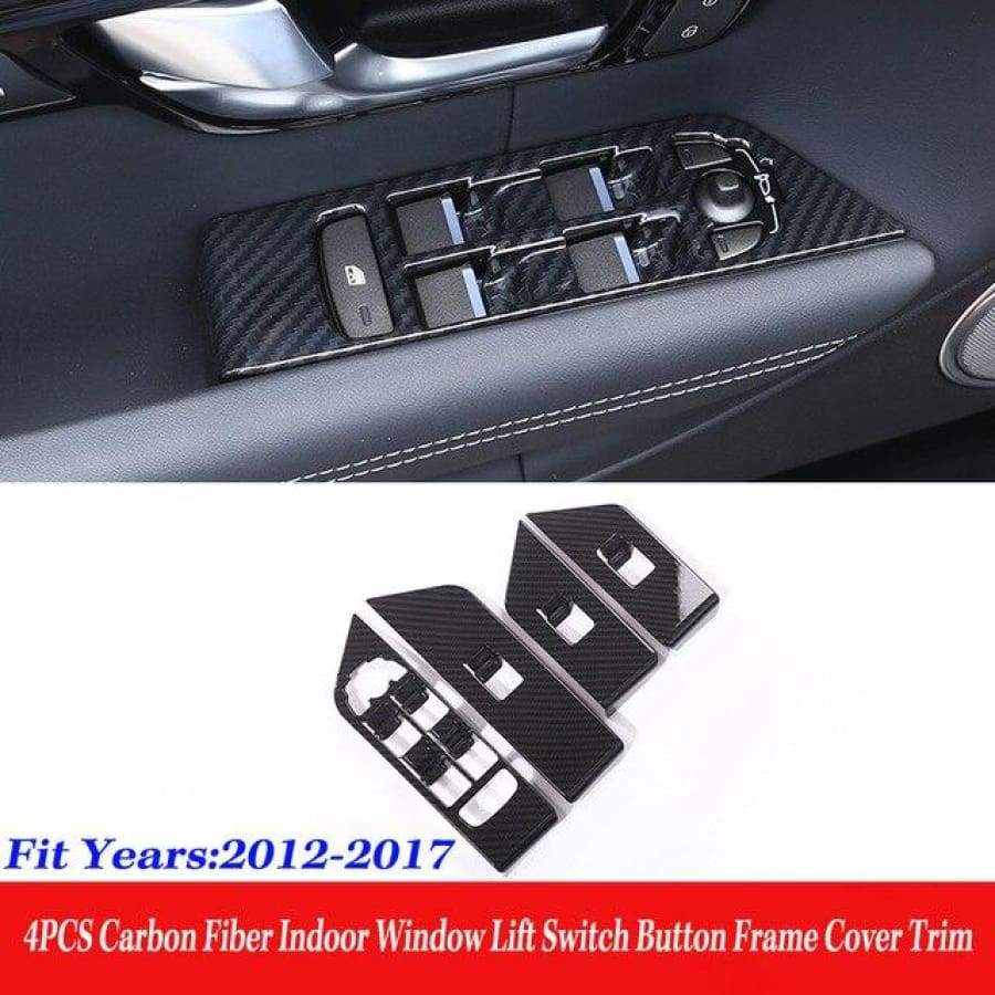 Carbon Fibre Window Controls Frame For Land Rover Range Evoque 2012-2017 Car