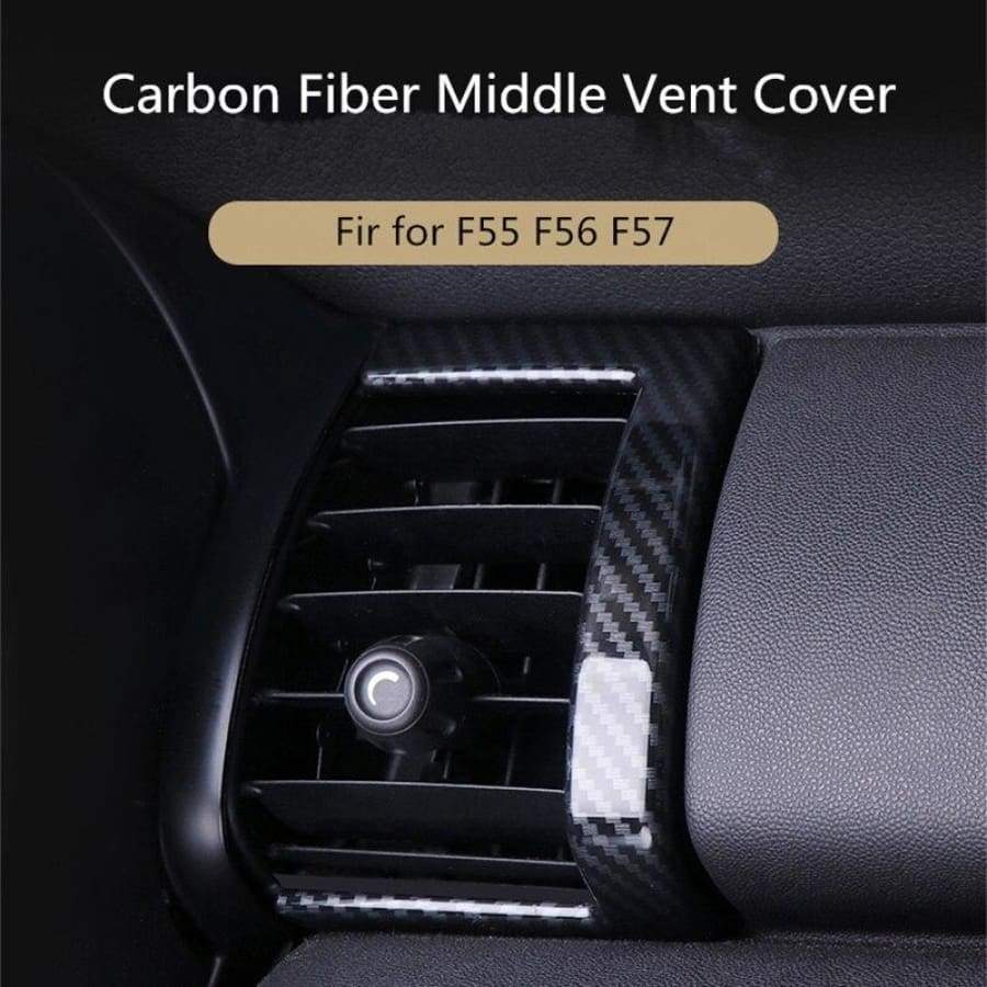 Carbon Style Middle Vent Cover Sticker Housing Interior Outlet Frame For Mini Cooper F55 F56 F57 Car
