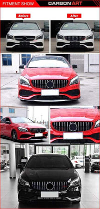 Thumbnail for Cla W117 Gt R Style Grille For Mercedes Front Grill Class Amg C117 Cla200 220 Cla260 300 2013-2015