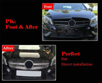 Thumbnail for W176 Diamond Front Grille For Mercedes Benz A-Class A180 A200 A250 A300 A45 2013-2015 Auto Racing