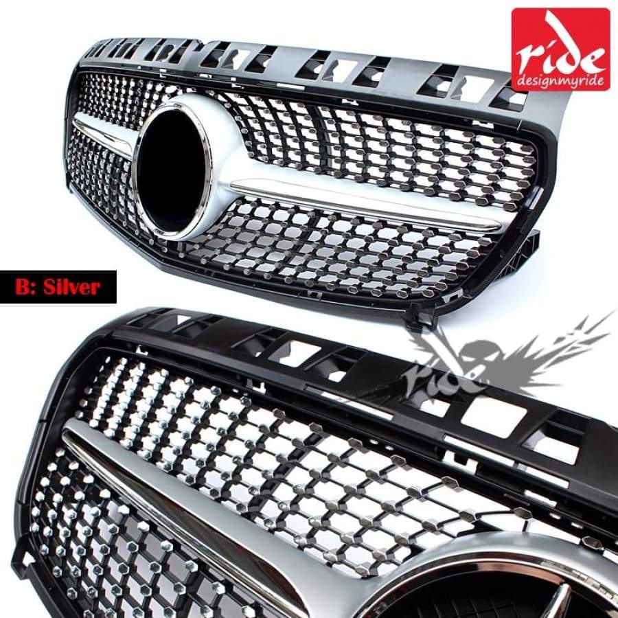 W176 Diamond Front Grille For Mercedes Benz A-Class A180 A200 A250 A300 A45 2013-2015 Auto Racing