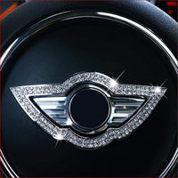 Thumbnail for Diamond Swarovski Surround For Mini Steering Wheel Silver Car