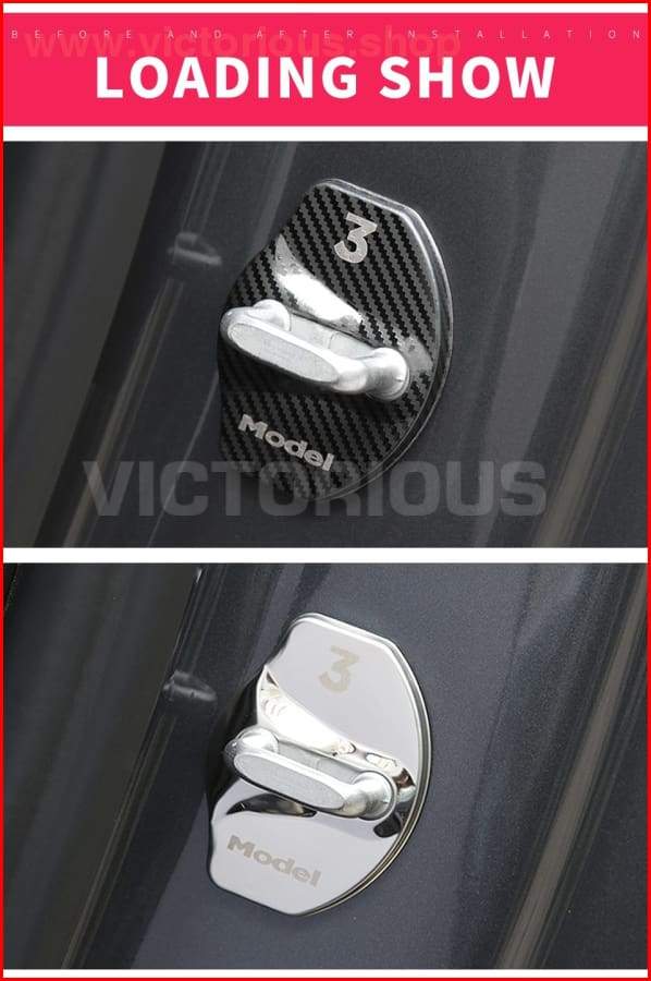 Door Lock Cover Rust Door For Tesla Model 3 2016-2018 Car Accessories Car