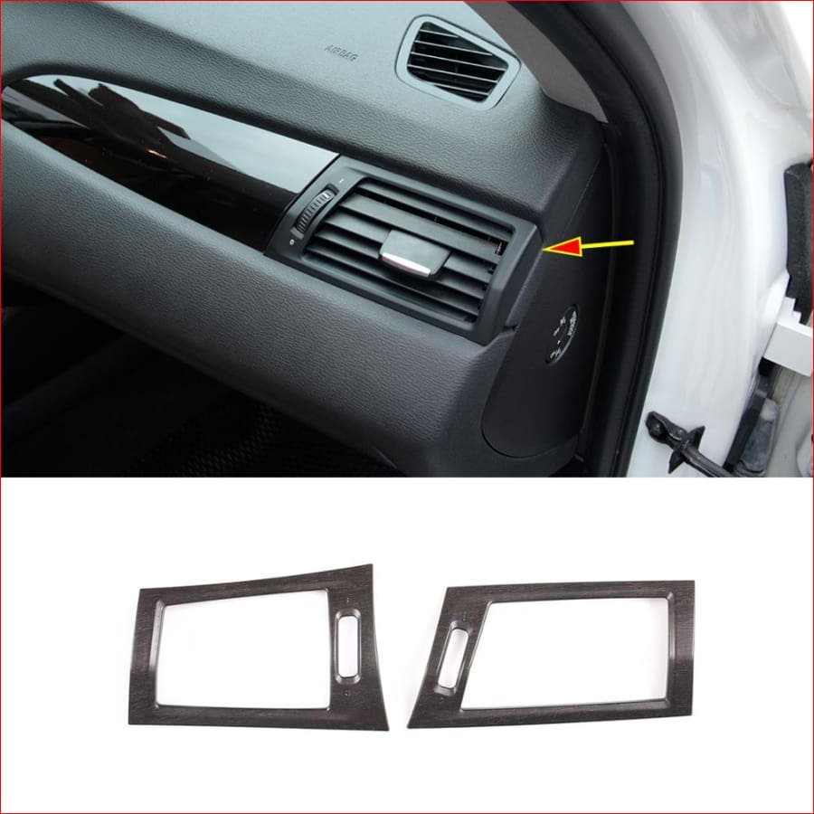 For Bmw X3 X4 F25 F26 2013-17 Abs Oak Wood Grain Side Air Conditioning Outlet Cover Trim Stickers