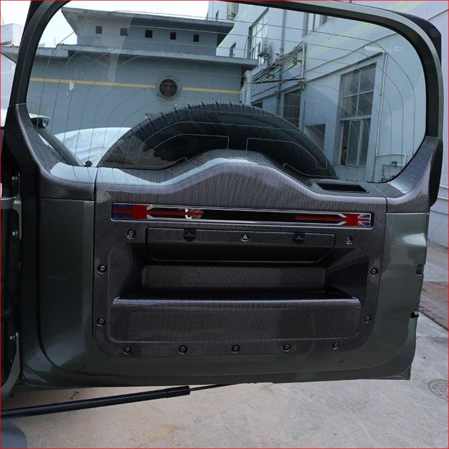 For Land Rover Defender 110 20-21 Abs Carbon Fiber Car Trunk Tailgate Anti-Kick Protection Panel